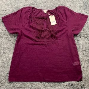 Lucky Brand Blouse with Embroidery